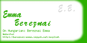 emma bereznai business card